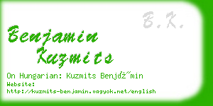 benjamin kuzmits business card